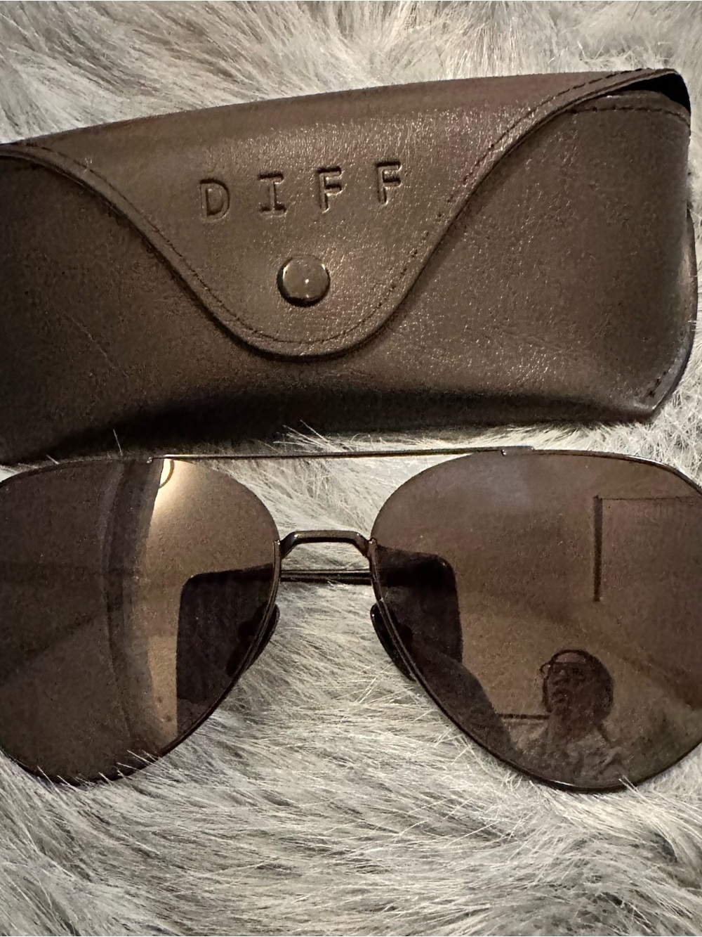 Diff Eyewear Brown Gradient Aviator Sunglasses